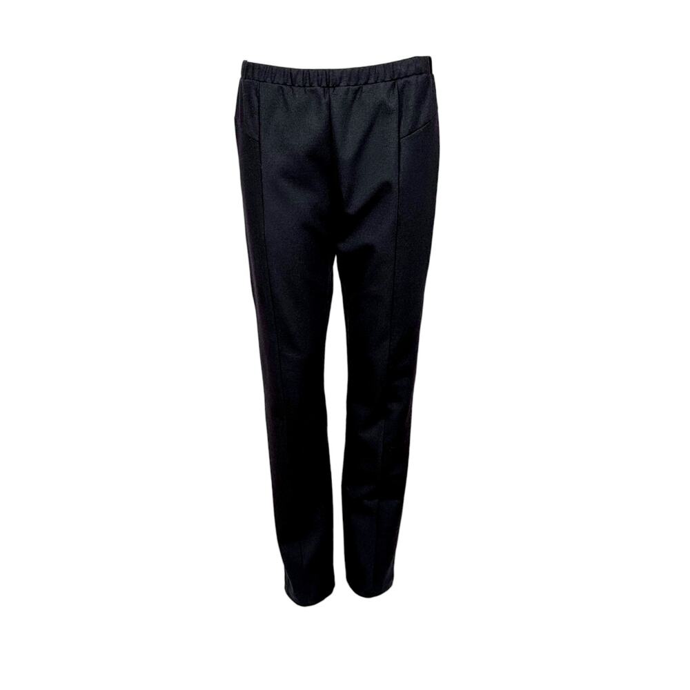 Women's Black Pull On Straight Pants Size L Klaveli NWT
